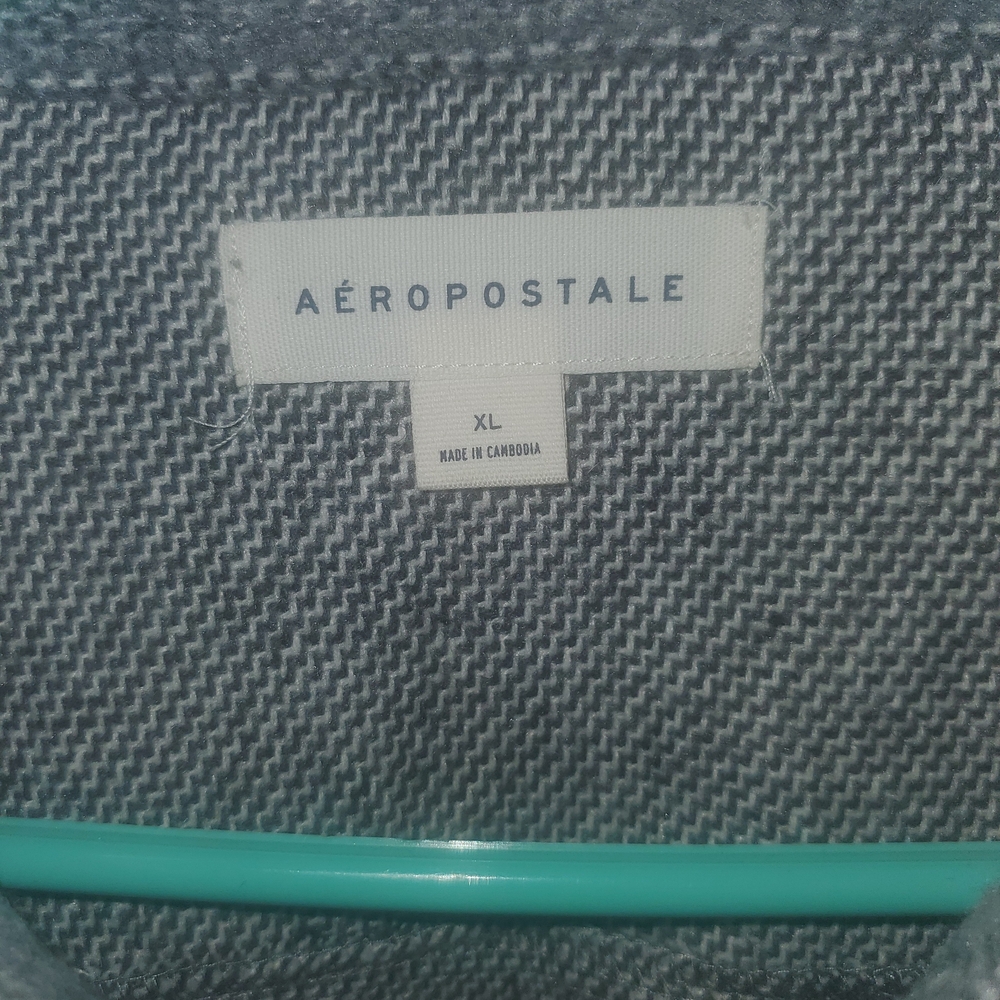 Gray American Eagle Button Up Jacket Top - image 5